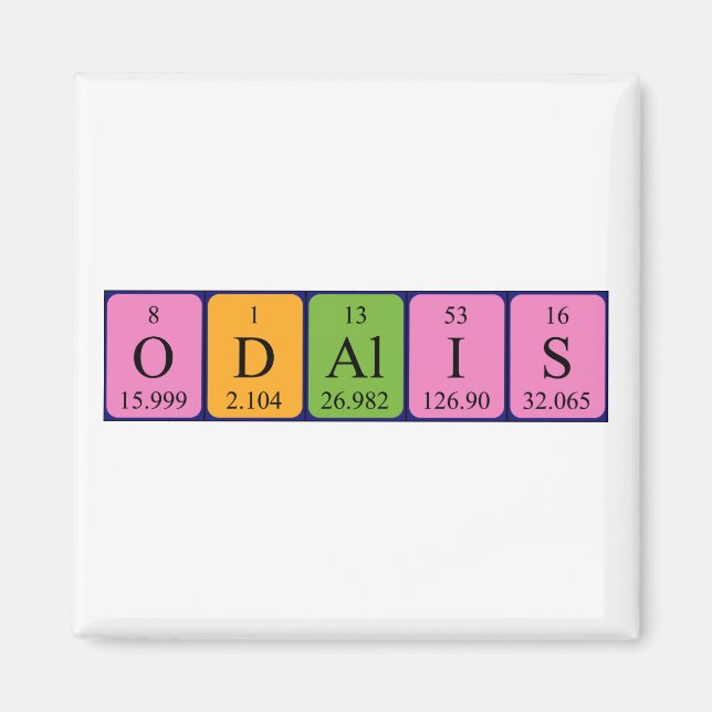 Odalis periodic table name magnet (Front)