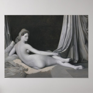 Odalisque in Grisaille Poster