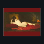 Odalisque - Lefebvre Postcard<br><div class="desc">Jules Joseph Lefebvre (1836–1911) was a French figure painter, educator and theorist. Lefebvre was born in Tournan-en-Brie, Seine-et-Marne, on 14 March 1836. Many of his paintings are single figures of beautiful women. Among his best portraits were those of M. L. Reynaud and the Prince Imperial (1874). Lefebvre died in Paris,...</div>