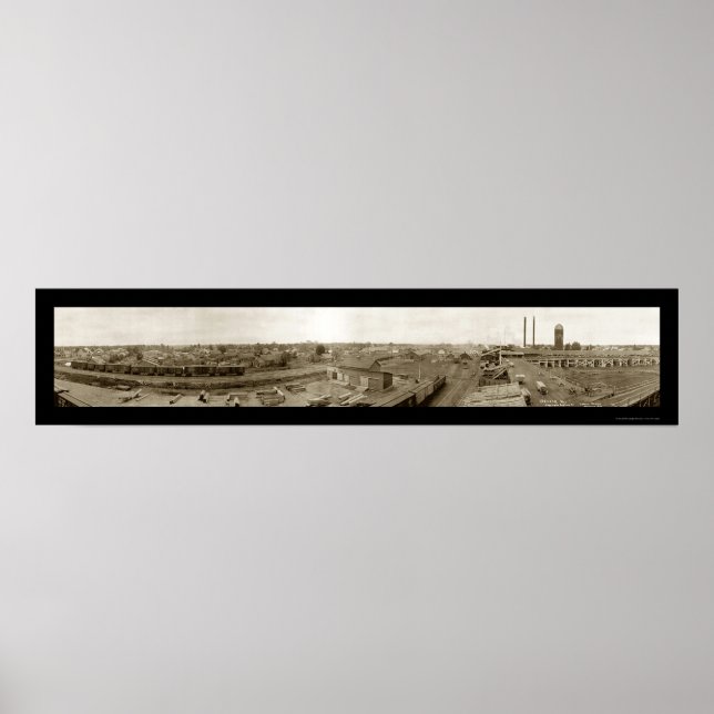 Odanah Wisconsin Train Photo 1915 Poster (Front)