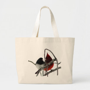 Odd Couple - Birds in the Bush Large Tote Bag