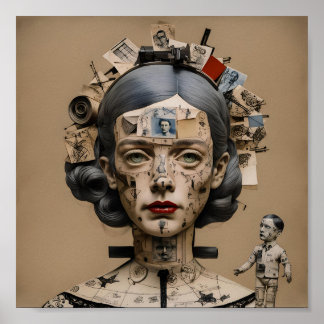 Odd Doll Surrealist AI image 004 P Poster