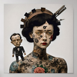 Odd Doll Surrealist AI image 005 P Poster
