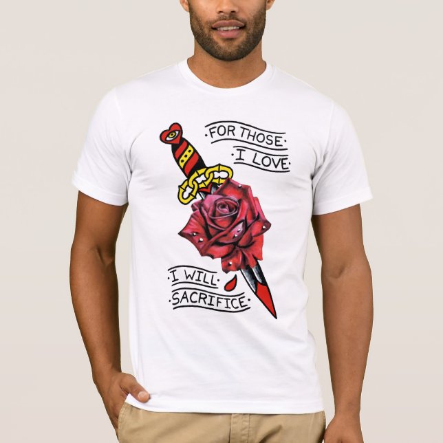 Odd Fellows Dagger and Rose T-Shirt (Front)