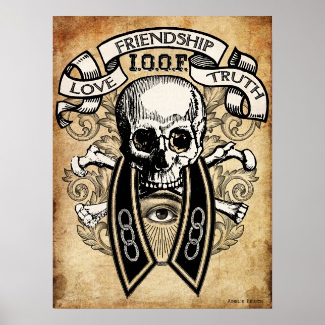 Odd Fellows Skull and Collar Poster (Front)