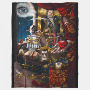 Odd Fellows Symbolic Vanitas Fleece Blanket