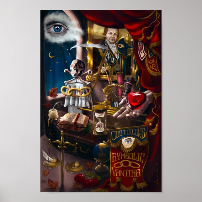 Odd Fellows Symbolic Vanitas Poster (Front)