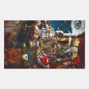 Odd Fellows Symbolic Vanitas Rectangular Sticker