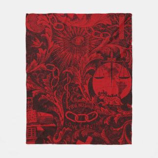 Odd Fellows Woven Tapestry version 1 Fleece Blanket
