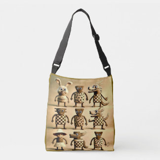 Odd Friends – Chequered & Dots Creature Family Tot Crossbody Bag