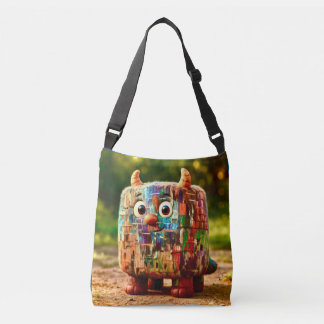 Odd Friends – Patchwork Cube Monster Poster Crossbody Bag