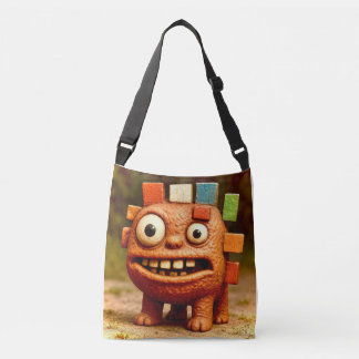 Odd Friends – Rainbow Block Monster PosterPoster Crossbody Bag