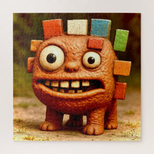 Odd Friends – Rainbow Block Monster PosterPoster Jigsaw Puzzle