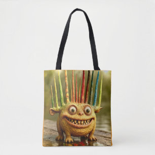 Odd Friends – Rainbow Spikes Monster Canvas Tote Bag