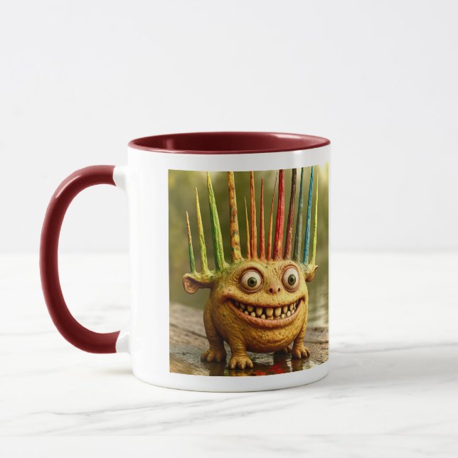 Odd Friends – Rainbow Spikes Monster Poster Mug (Left)
