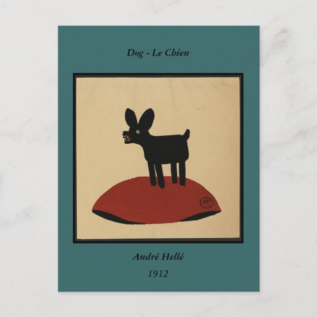 Odd Funny Looking Dog - Colourful Book Illustratio Postcard (Front)