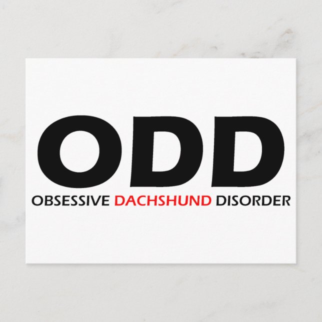ODD - Obsessive Dachshund Disorder Postcard (Front)