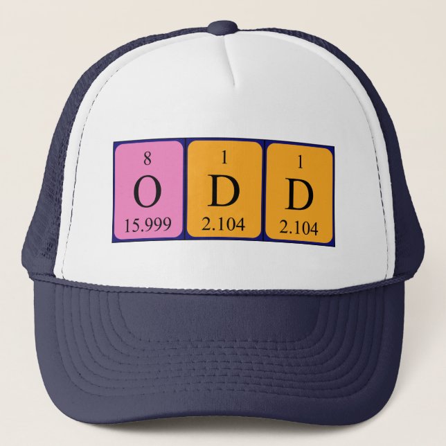 Odd periodic table name hat (Front)