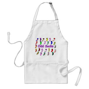 Odd Socks Apron - White