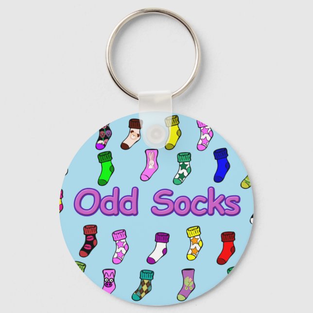 Odd Socks Keychain Blue (Front)