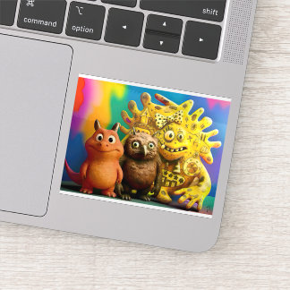 OddFriends – Colourful Fantasy Creature Trio Canva