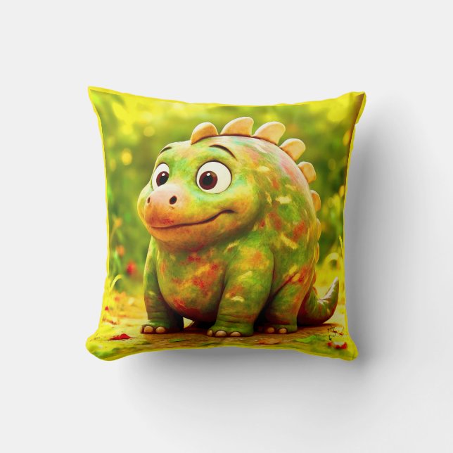 OddFriends – Cute Chubby Dino Poster Cushion (Front)