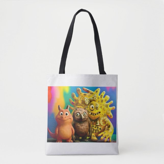 OddFriends Halloween Tote Bag – Creepy Cute Monste (Front)