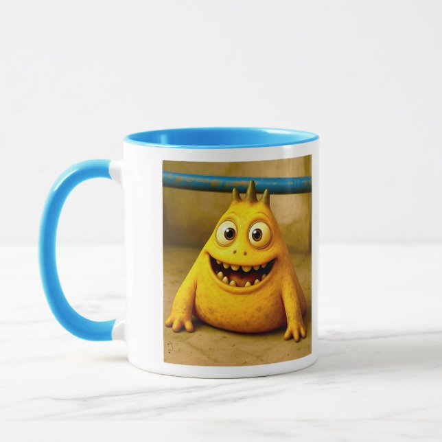 OddFriends – Happy Yellow Monster Poster Mug (Left)