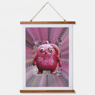 OddFriends Pink Creature Mug Hanging Tapestry