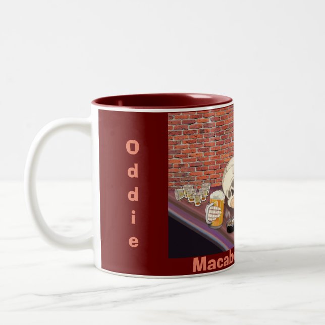 Oddie Beau's Macabre Matinee Two-Tone Coffee Mug (Left)