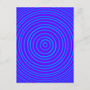 Oddisphere Blue Purple Optical Illusion Postcard