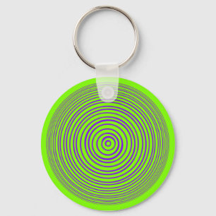 Oddisphere Purple Lime Optical Illusion Key Ring