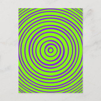 Oddisphere Purple Lime Optical Illusion Postcard