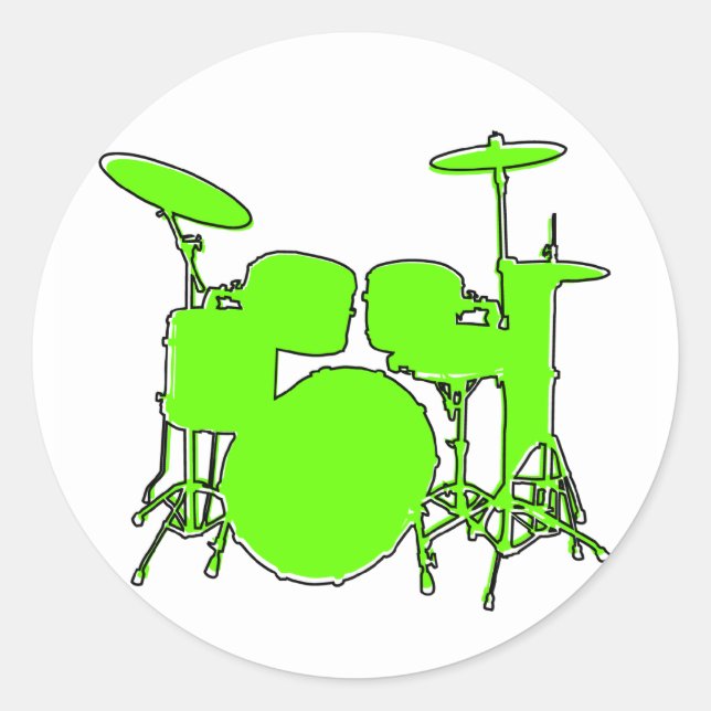 oddRex drums Classic Round Sticker (Front)