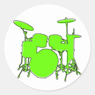 oddRex drums Classic Round Sticker