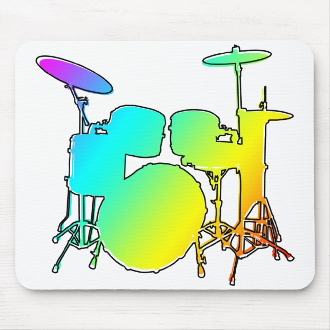 oddRex drums Mouse Pad (Front)