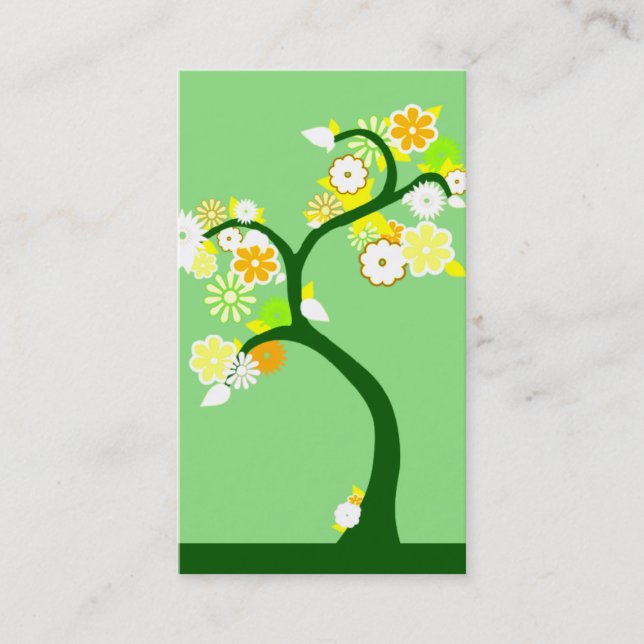 oddRex retro tree Business Card (Front)