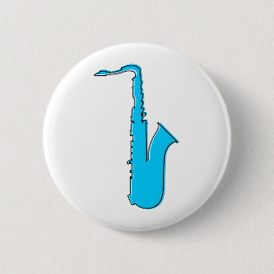oddRex saxophone 6 Cm Round Badge