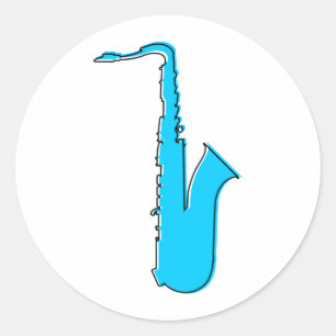 oddRex saxophone Classic Round Sticker