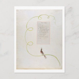 'Ode for Music' design 94 from 'The Poems of Thoma Postcard
