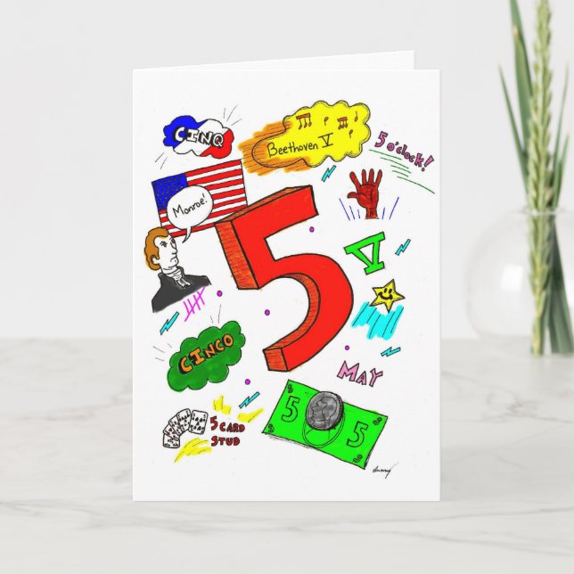 Ode to Five Greeting Card (Front)