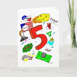Ode to Five Greeting Card
