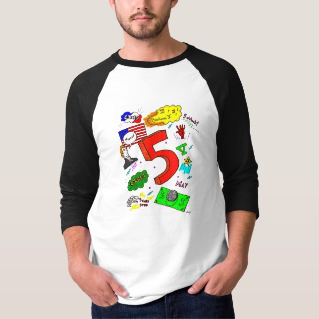 Ode to Five Mens Raglan T-Shirt (Front)