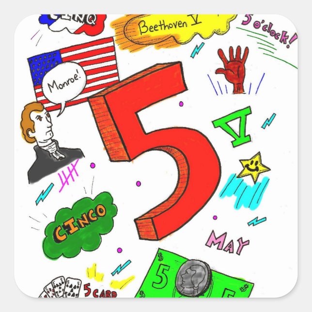 Ode to Five Stickers - Set of 20 (Front)