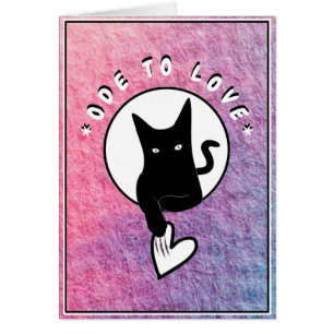 Ode to Love Cat Greeting Card - Adiela Akoo