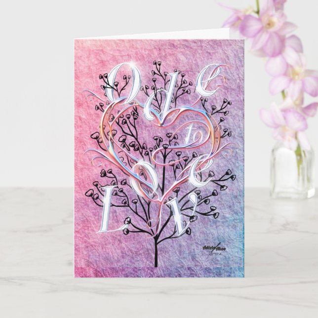 Ode to Love Greeting Card by Poet Adiela Akoo (Orchid)