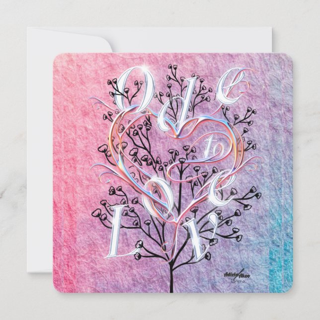 Ode to Love Greeting Card by Poet Adiela Akoo (Front)