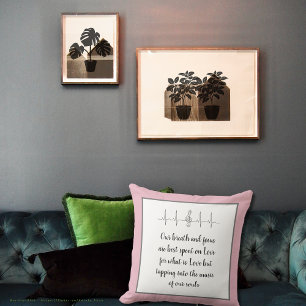 Ode to Love Throw Pillow by Poet Adiela Akoo