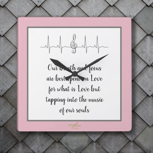 Ode to Love Wall Clock by Poet Adiela Akoo (Love Quote Wall Clock by Poet AdielaAkoo. LOVE it? GET it! Browse my store for more gr8t gifts ideas)