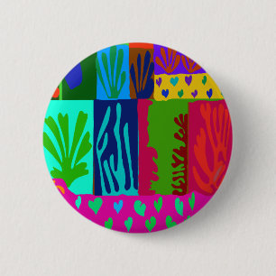 Ode to Matisse Collage 6 Cm Round Badge